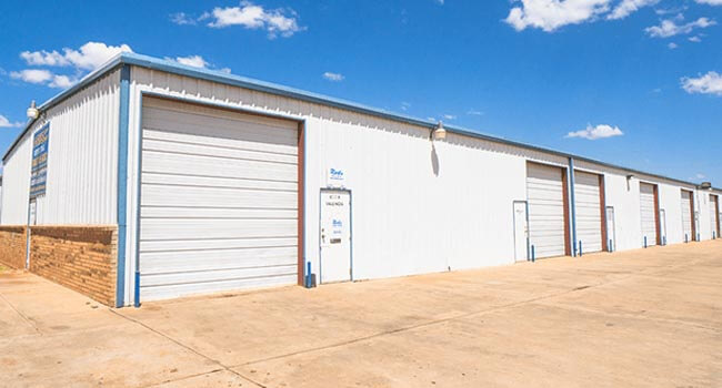 Exterior of our shop warehouses at 8229 Valencia