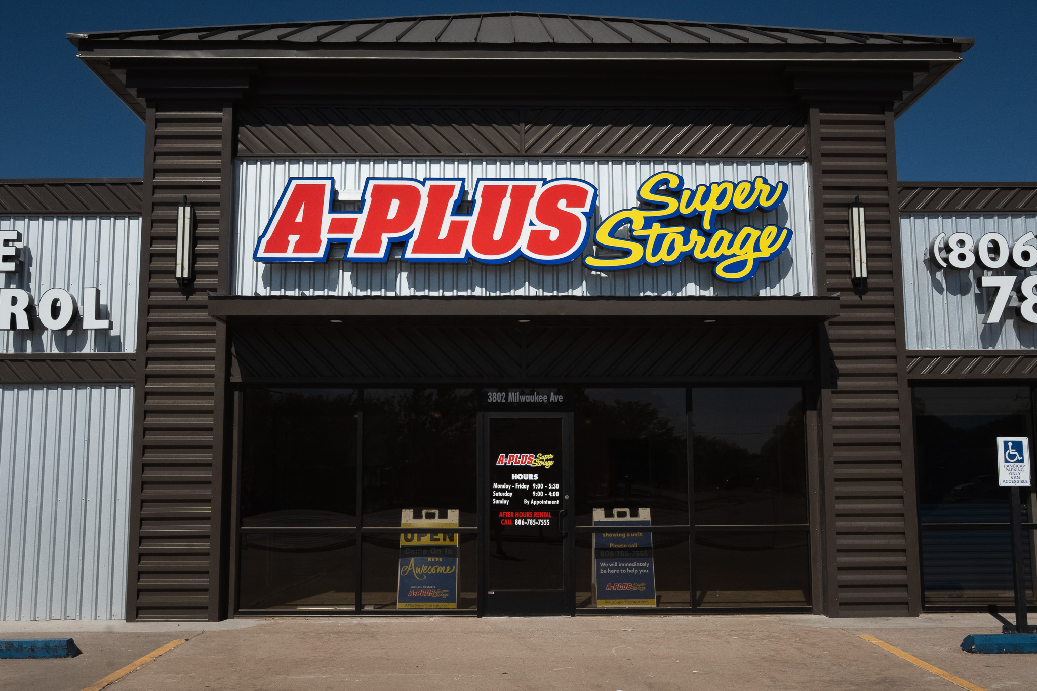 A-Plus Super Storage's location at 38th & Milwaukee